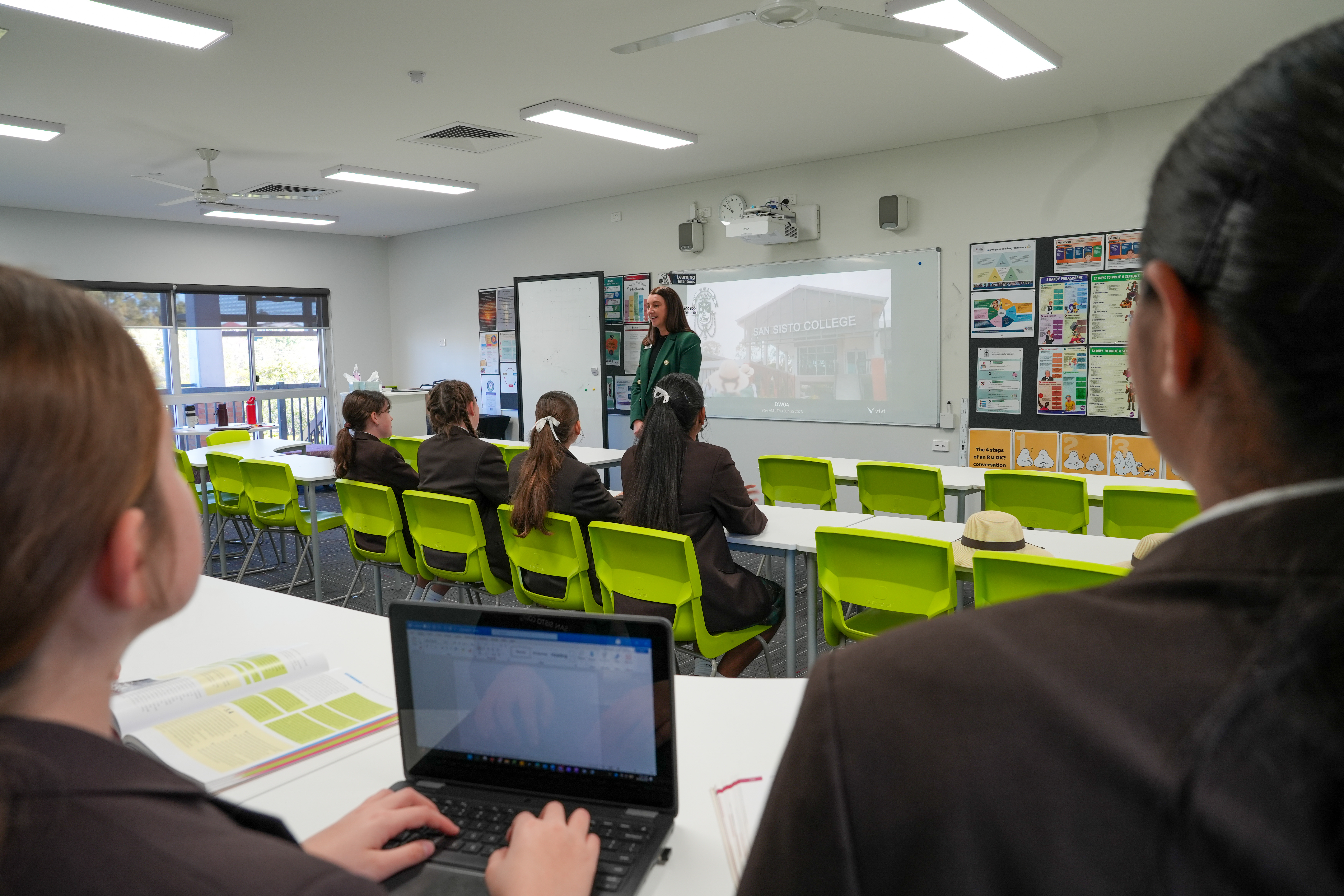 classroom with teacher instructing